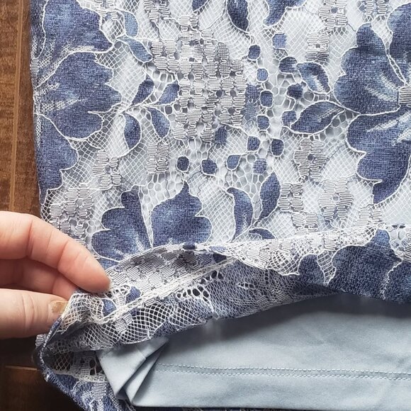 Gorgeous blue on blue lace dress. - Picture 9 of 11